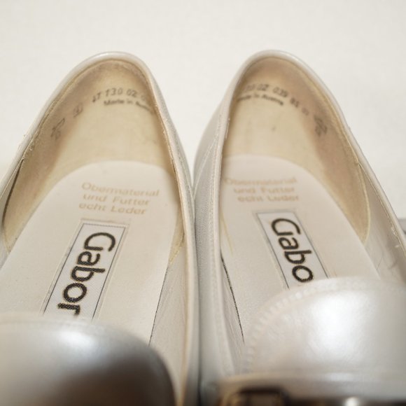 Gabor Leather Low Heel Shoe in Cream (UK 4 - US 6.5) - Picture 3 of 5